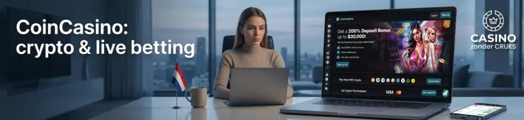 CoinCasino is een no Cruks casino voor cryptogebruikers